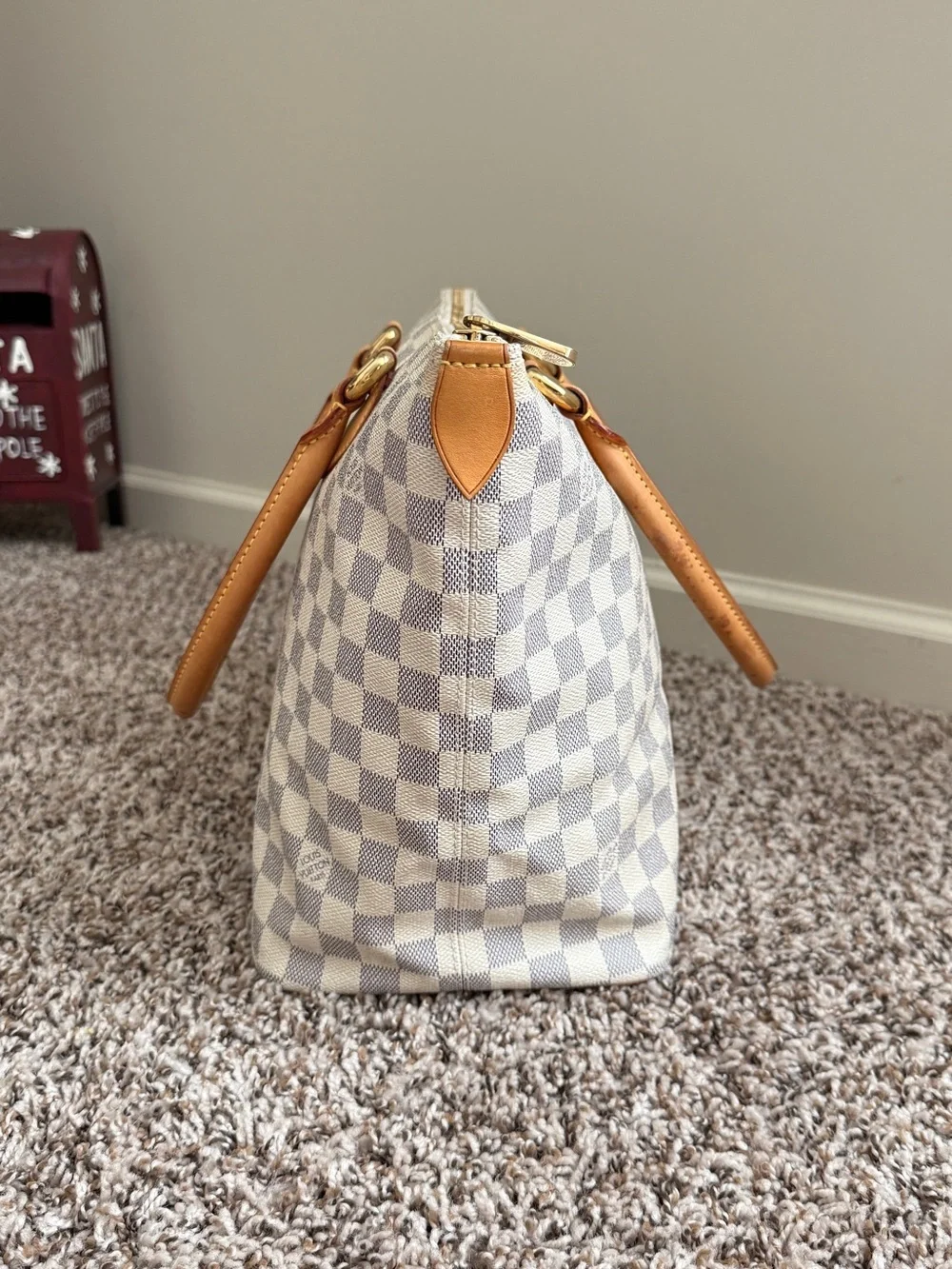 Authentic Louis Vuitton Saleya MM Azur Canvas